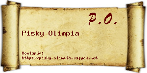Pisky Olimpia névjegykártya